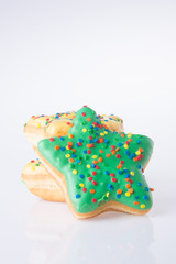 star shape donut on background