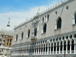 Fototapeta premium Doge Palace also including Palazzo Ducale in Venice, Italy.