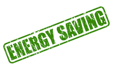 Energy saving green stamp text