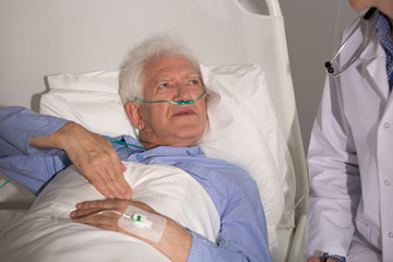 Patient with lung cancer
