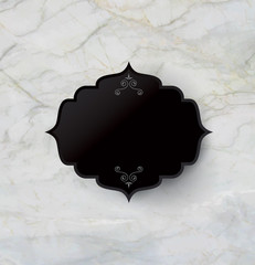 Vintage frame on rock texture background. 