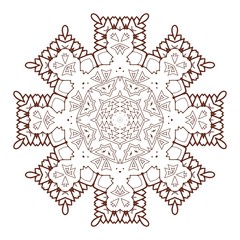 Vector Beautiful Deco Black Mandala.