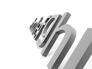 Alphabet concept rendered on white background