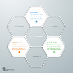 Infographics Vector Background Honeycomb Structure
