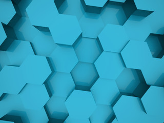 Fototapeta na wymiar Abstract hexagonal business background rendered