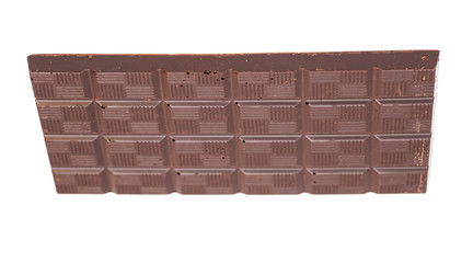 chocolate bar on white background