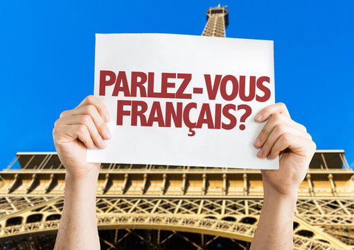 Do You Speak French? (in French) card with Eiffel Tower