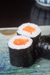 japanese cuisine. sushi on the background