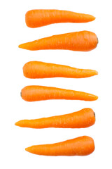 Fresh and sweet carrot isolated on white background..