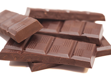 Broken milk chocolate bar