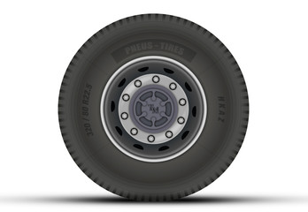 Obraz premium Roue arrière de camion