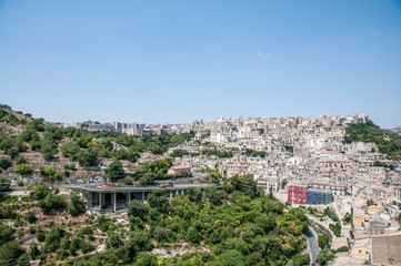 Fototapeta premium Panoramic view of Ragusa in Sicily 