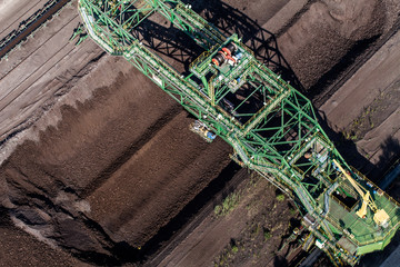 aerial view of coal mine