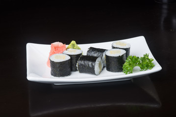 japanese cuisine. sushi on the background