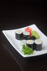japanese cuisine. sushi on the background