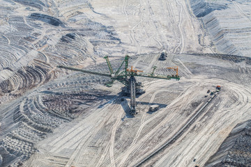 aerial view of coal mine