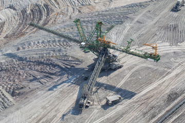 aerial view of coal mine