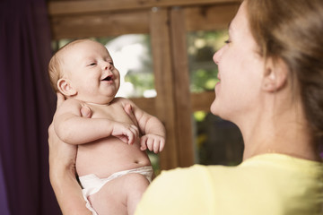 young mother with a charming baby