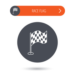 Racing flag icon. Finishing symbol.