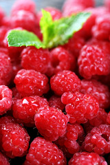 Sweet raspberries background