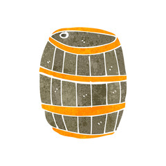retro cartoon beer barrel