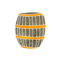 retro cartoon beer barrel