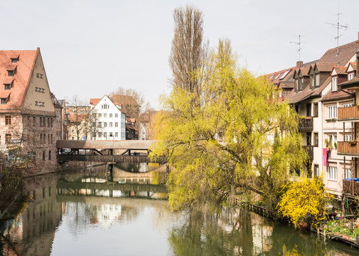 Nuremberg at the river Pegnitz