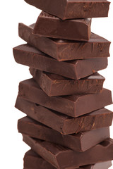 Broken chocolate bar stack