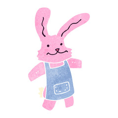 retro cartoon pink rabbit