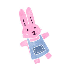 retro cartoon pink rabbit