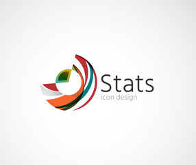 Statistics company logo design. Vector illustration. 