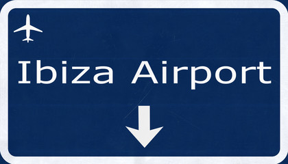 Ibiza Spain Airport Highway Sign