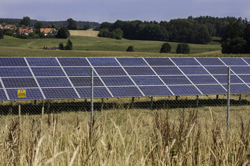 Solarstromanlage Panele in der Natur