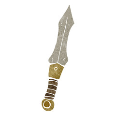 retro cartoon ancient sword