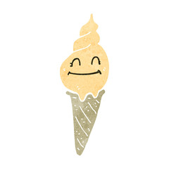 retro cartoon ice cream cone