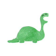 retro cartoon dinosaur