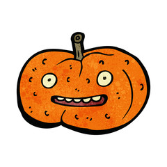 retro cartoon pumpkin