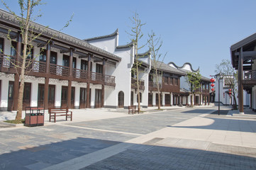 Naklejka premium China traditional town