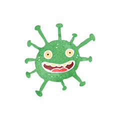 retro cartoon germ