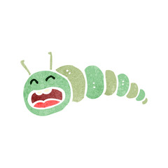 retro cartoon caterpillar