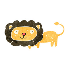 retro cartoon lion