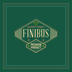 Hipster Vintage Line Art Logo Design Template. Vector Illustration