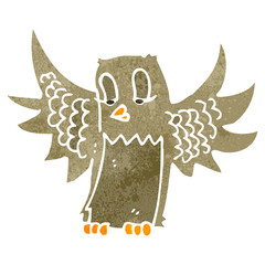 retro cartoon owl