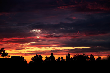 Beautiful sunset sky