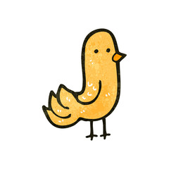 retro cartoon bird