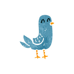 retro cartoon bird