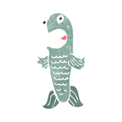 retro cartoon fish