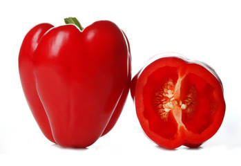 Red pepper isolated on white