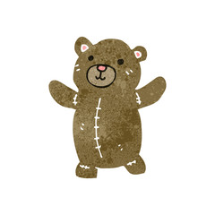 retro cartoon teddy bear