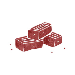 retro cartoon bricks